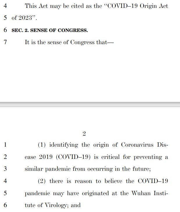 U.S. House, Senate Vote To Declassify Docs On COVID-19 Origins ...